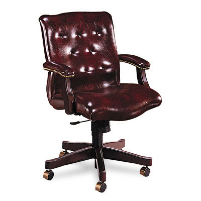 6540 series exe mid-back burgundy vinyl upholstery