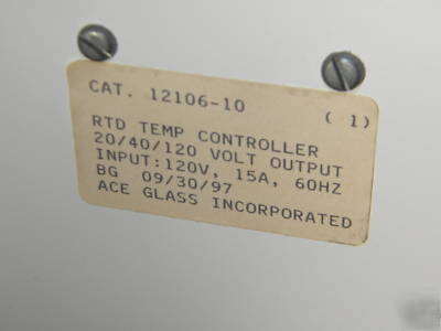 Ace glass temperature controller lcd readout 12106-10