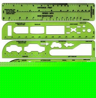Bear-aide 10X scale traffic template set