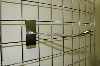 Budget mesh wall display hooks box of 40 chrome (OB3)