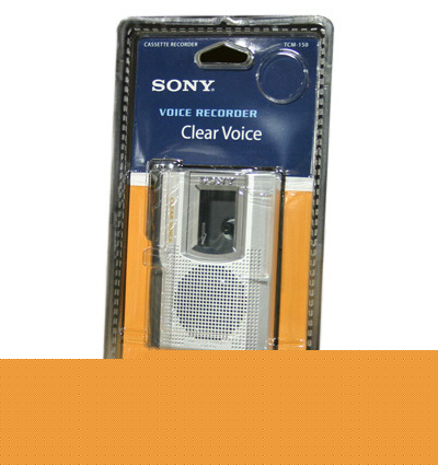 New sony tcm-150 tape/cassette portable voice recorder