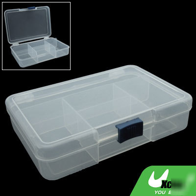 Plastic compartments electronic parts carry box case