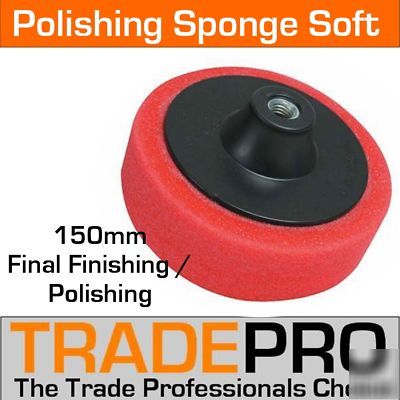 Polishing sponge red polisher pad buffing wheel head