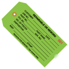 Shoplet select repairable or rework inspection tags 4