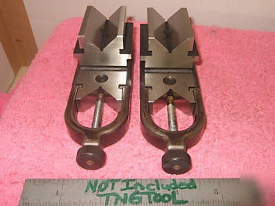 V-blocks (2) matched pr. w/clamps xlnt toolmaker wow 