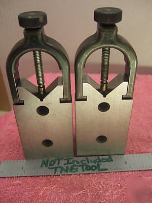 V-blocks (2) matched pr. w/clamps xlnt toolmaker wow 