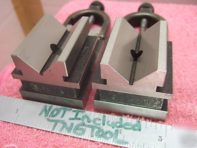 V-blocks (2) matched pr. w/clamps xlnt toolmaker wow 