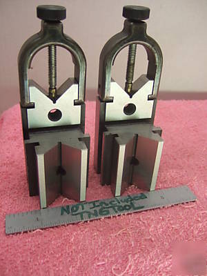 V-blocks (2) matched pr. w/clamps xlnt toolmaker wow 