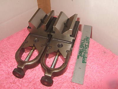 V-blocks (2) matched pr. w/clamps xlnt toolmaker wow 