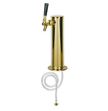 Draft beer tower polished pvd brass kegerator tap keg