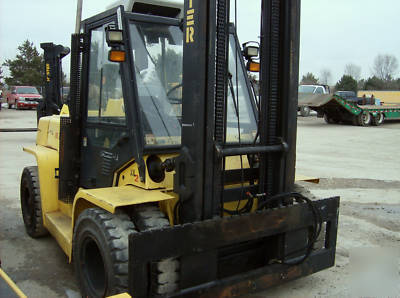 Hyster forklift #6994 gas fuel, pneumatic tire 15500 lb