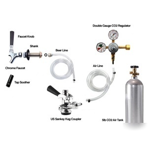 New draft beer kegerator kit - make your own keg fridge 