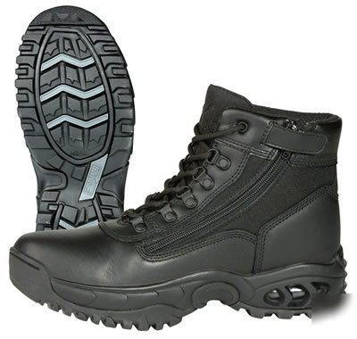 Police duty service boots ridge air-tac zipper mid