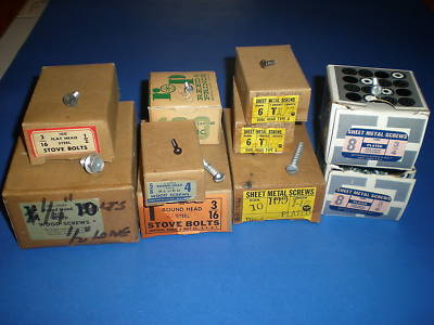 Large asst.sheet metal screws/bolts-10 boxes aprox.1148