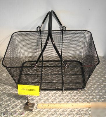 New black wire mesh convenience store shopping baskets