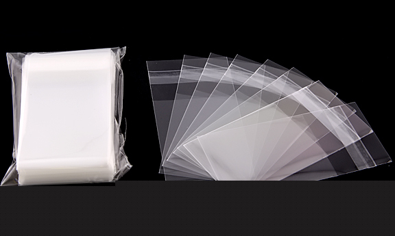 Resealable 100 self adhesive clear plastic bag 1.5 x 2