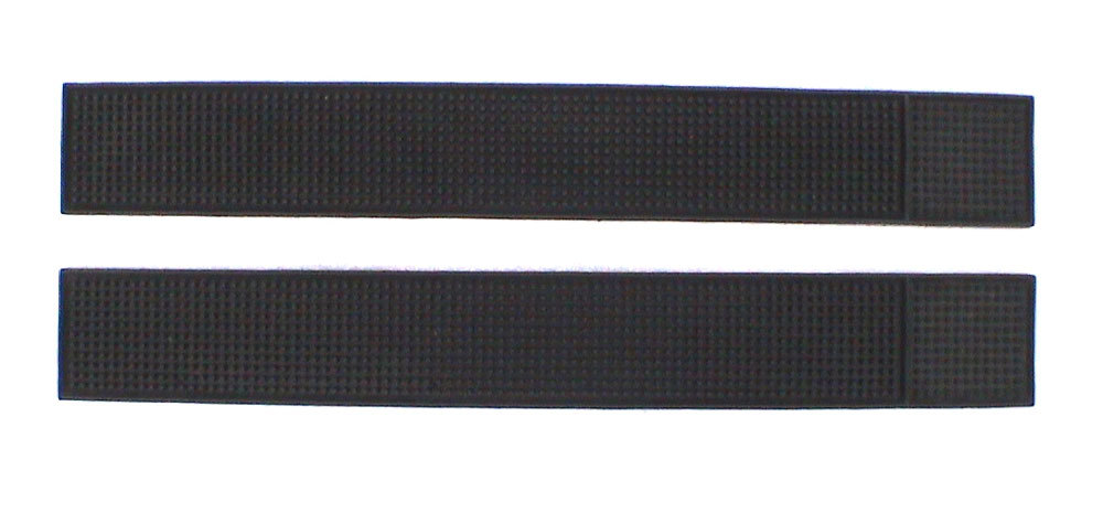 Set of 2 rubber bar mats black 23