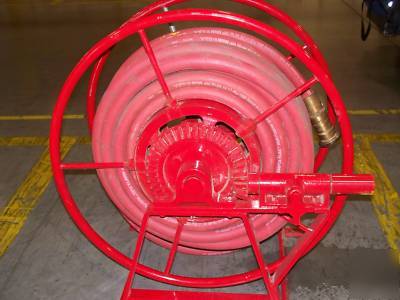 100FT fire water red hose/ reel/ powhatan 250 nozzle