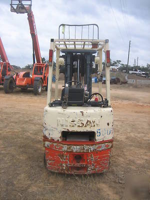 2002 nissan 5000# forklift cushion tires lp powered hd