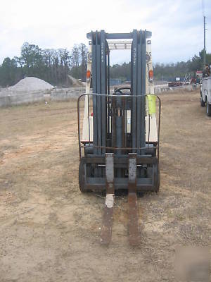 2002 nissan 5000# forklift cushion tires lp powered hd