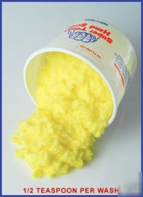 Industrial hand cleaner with detergent & soft scrubbers