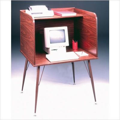Quick ship: single computer carrel folkstone grey