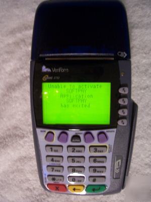 Refurbished omni 3750 credit card machine dual com 4MG
