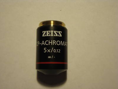 Zeiss microscope objective - cp achromat 5X/0.12