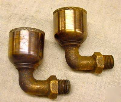 Hit miss gas steam engine oil cups vtg boat motor