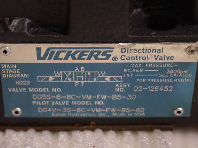 New vickers directional control valve DGV4 w/DG5S body 