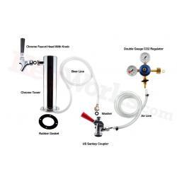 Single tap tower refrigerator conversion kit