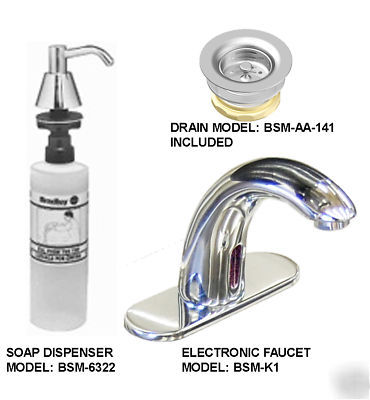 Ada nsf 1 station, wash up hand sink, electronic faucet