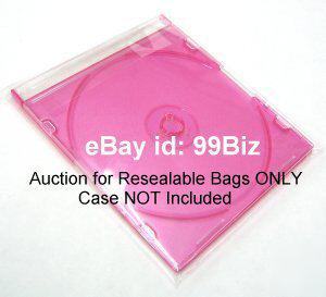100 resealable cd cello bag dvd game movie jewel case 