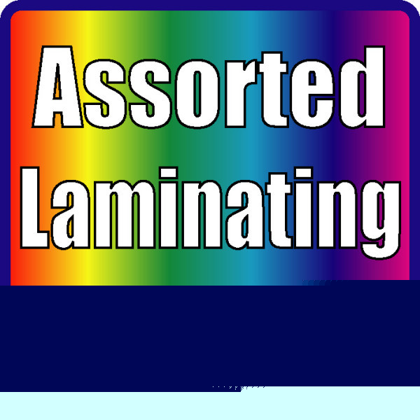 50 pack assorted laminating sheets / pouches