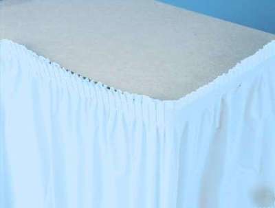 5X duni baby blue table skirt 25CM x 4M party/wedding 