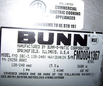 Bunn - 3 flavor hot chocolate beverage machine fmd - 3 