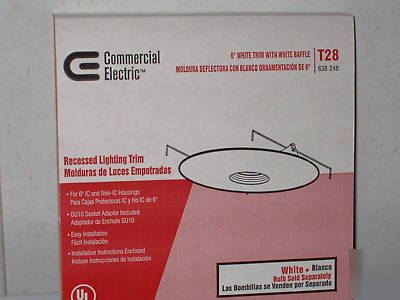 Commercial electric recessed lighting trim 6 inch--T28