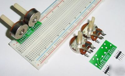 Dual 10K ohm pots breadboard adapter kit great price $