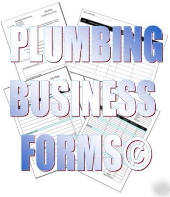 Plumber plumbing template forms for your business