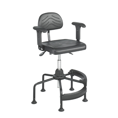 Safco taskmaster utility industrial chair t-pad arms
