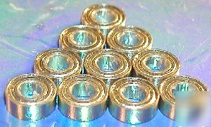 10 steel/metal 4X8 shielded 4X8X3 vxb ball bearings
