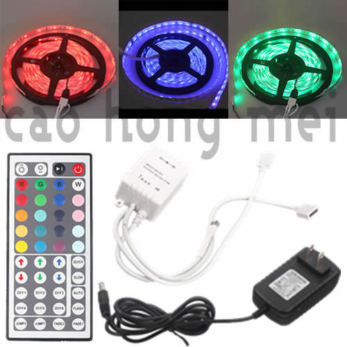 10M rgb flash 5050 led strip +44 key ir remote + power