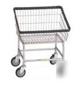 Front loading laundry cart chrome basket no rack