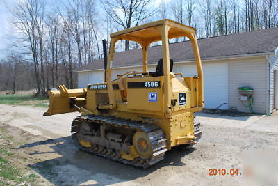 John deere 450G dozer with root rake- no 