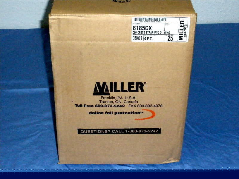 New 25 miller 8185CX 4 foot fall anchor concrete strap