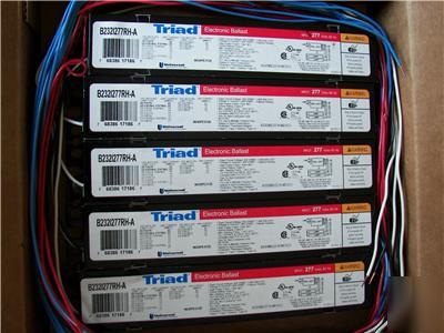 New 5 triad B232I277RH-a electronic ballast (2) F32T8