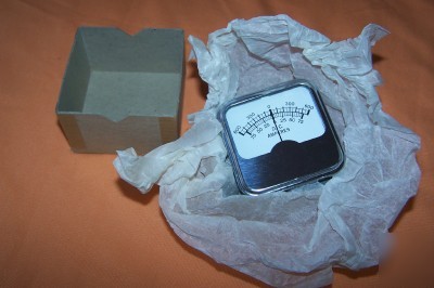 New nos amp gauge, ammeter chrome 1978 mfg in box 