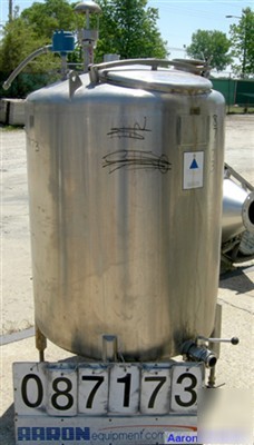 Used: precision stainless tank, 160 gallon, 316L stainl