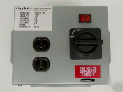 Daykin mdgta-05 transformer disconnect 480V 120V 8.3A
