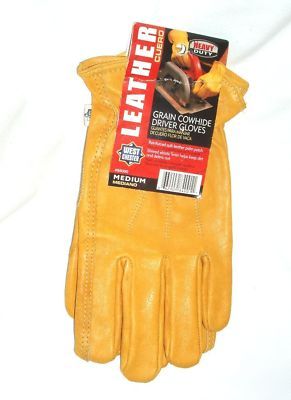 Heavy duty- grain cowhide driver work gloves- sz - med